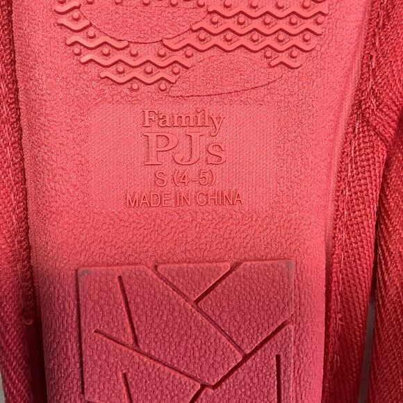 Family Pajamas Mini Kid's Matching Holiday Slippers Red Size 4-5 - Picture 6 of 9